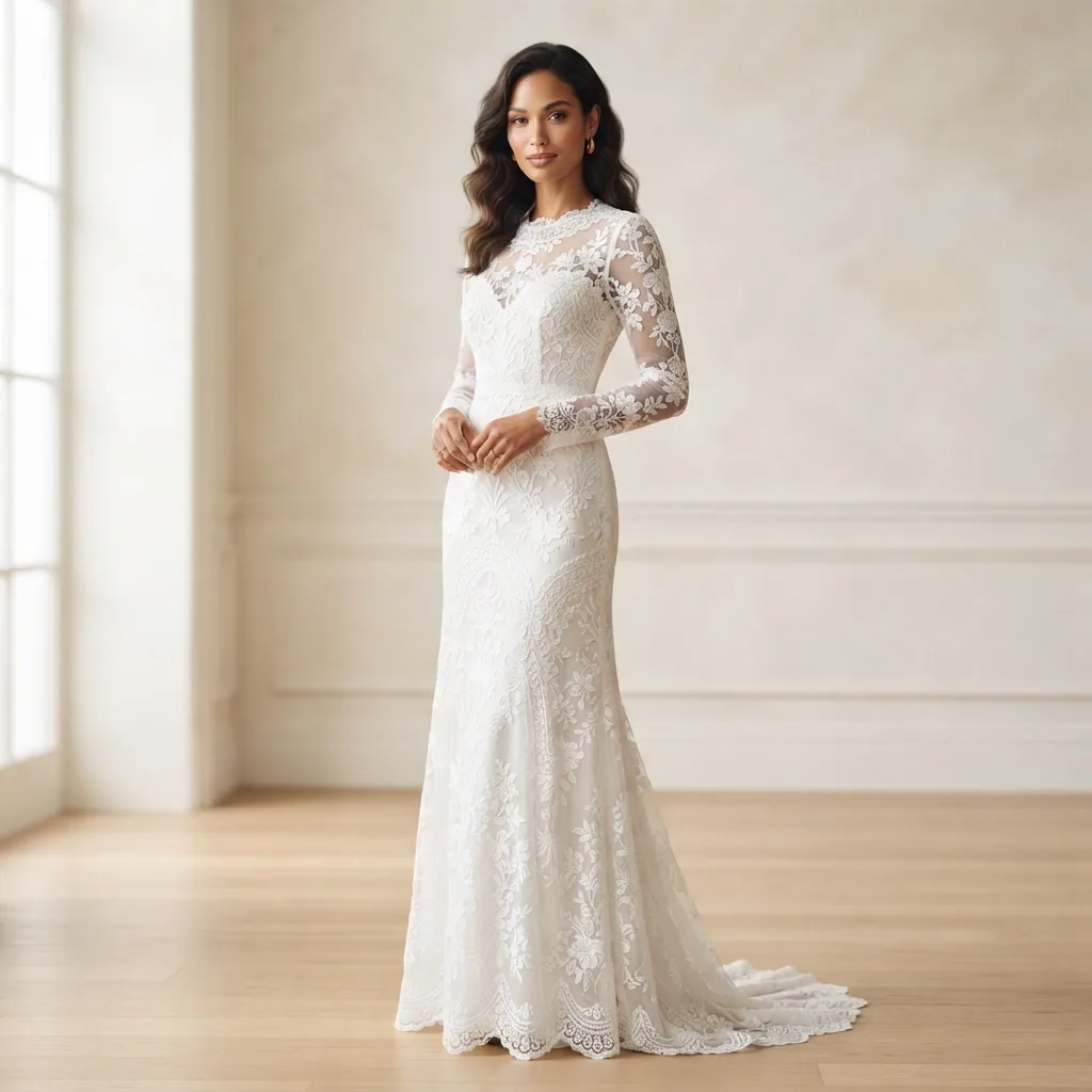 Bridal Lace collection — hand-embroidered gown